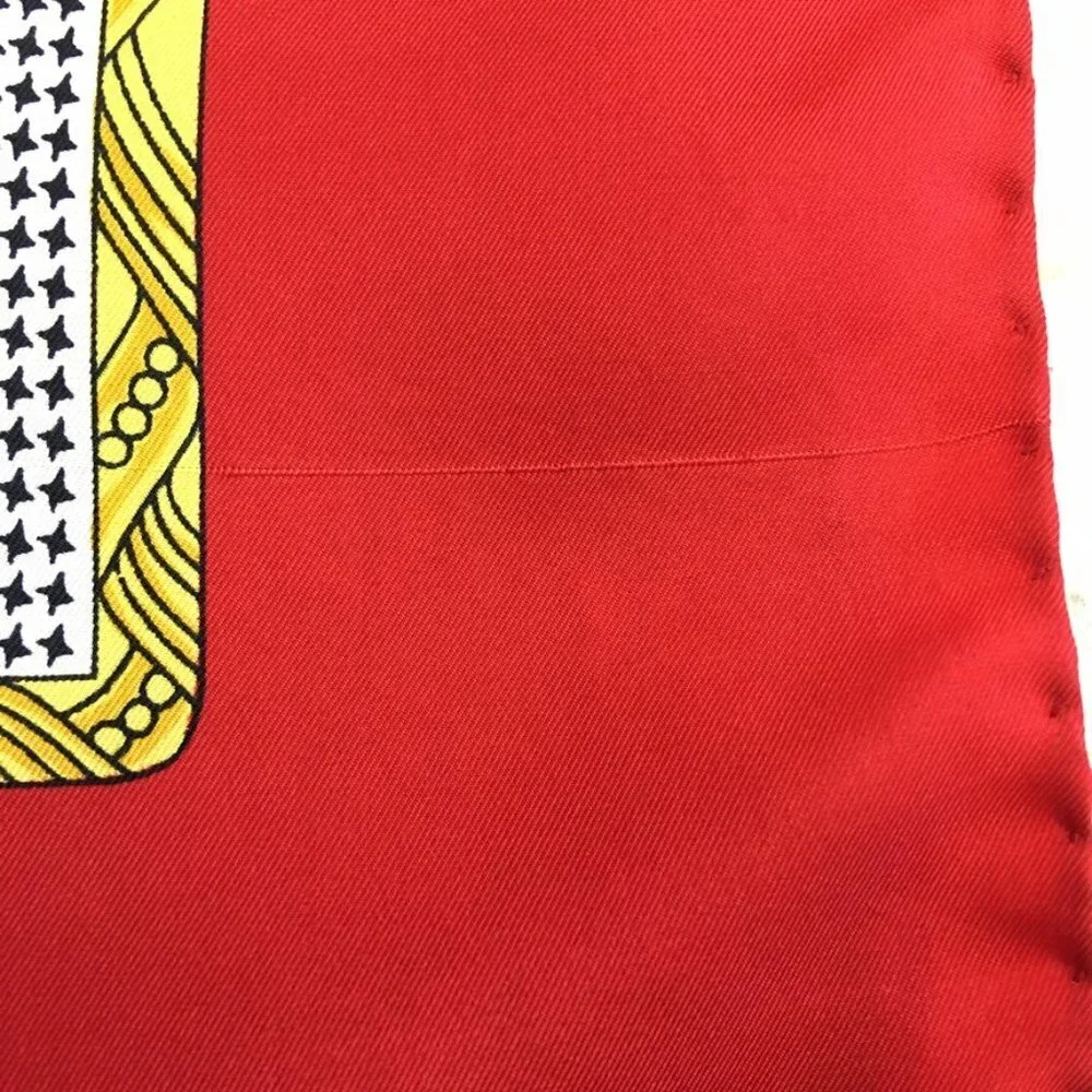 Christian Dior Vintage Silk Scarf Rolled Hems